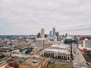 indiana city skyline shot