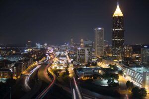 Georgia city skyline night