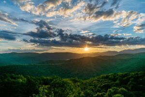 north carolina mountain view sunset